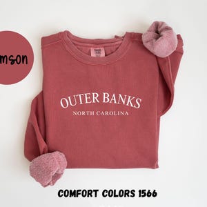 Outer Banks North Carolina Sweatshirt, Comfort Colors® Crewneck Sweater, Outer Banks NC Unisex Shirt, Gift for Her or Him, Gift for Trip image 5