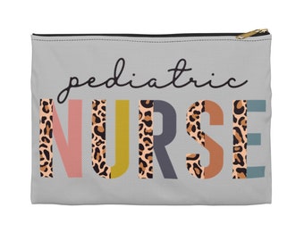 Pediatric Nurse Accessory Pouch Pediatric Nursing Nurse Appreciation Peds Nurse Gift Leopard PEDS Nursing School Grad Gift for Nurses