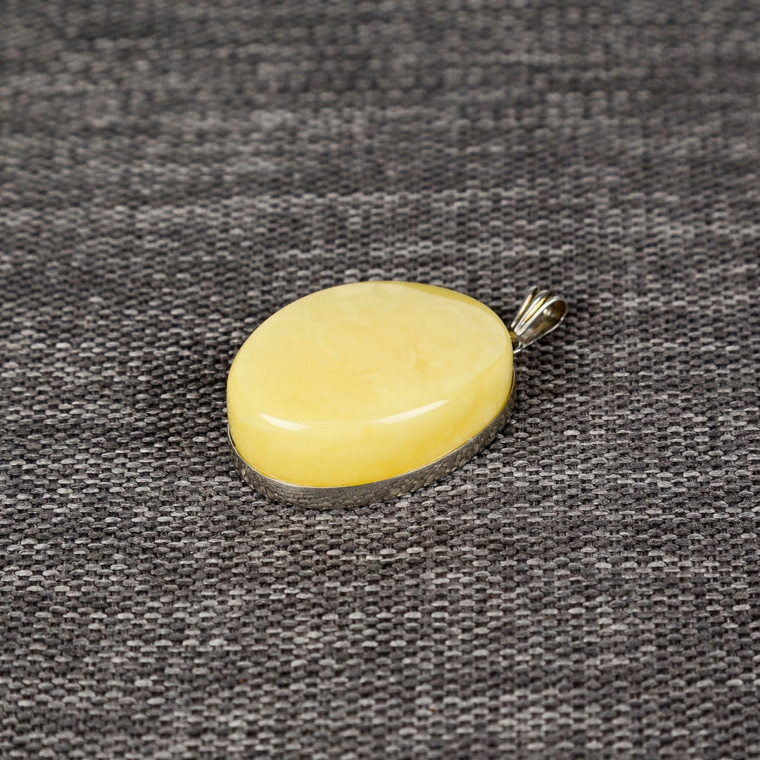 Pendentif En Ambre Véritable De La Baltique - Forme Goutte (1,7g) - Marron/Jaune - Occasion