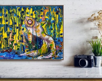 Elephant Art Abstract Animal Paintingelephant Abstract Etsy