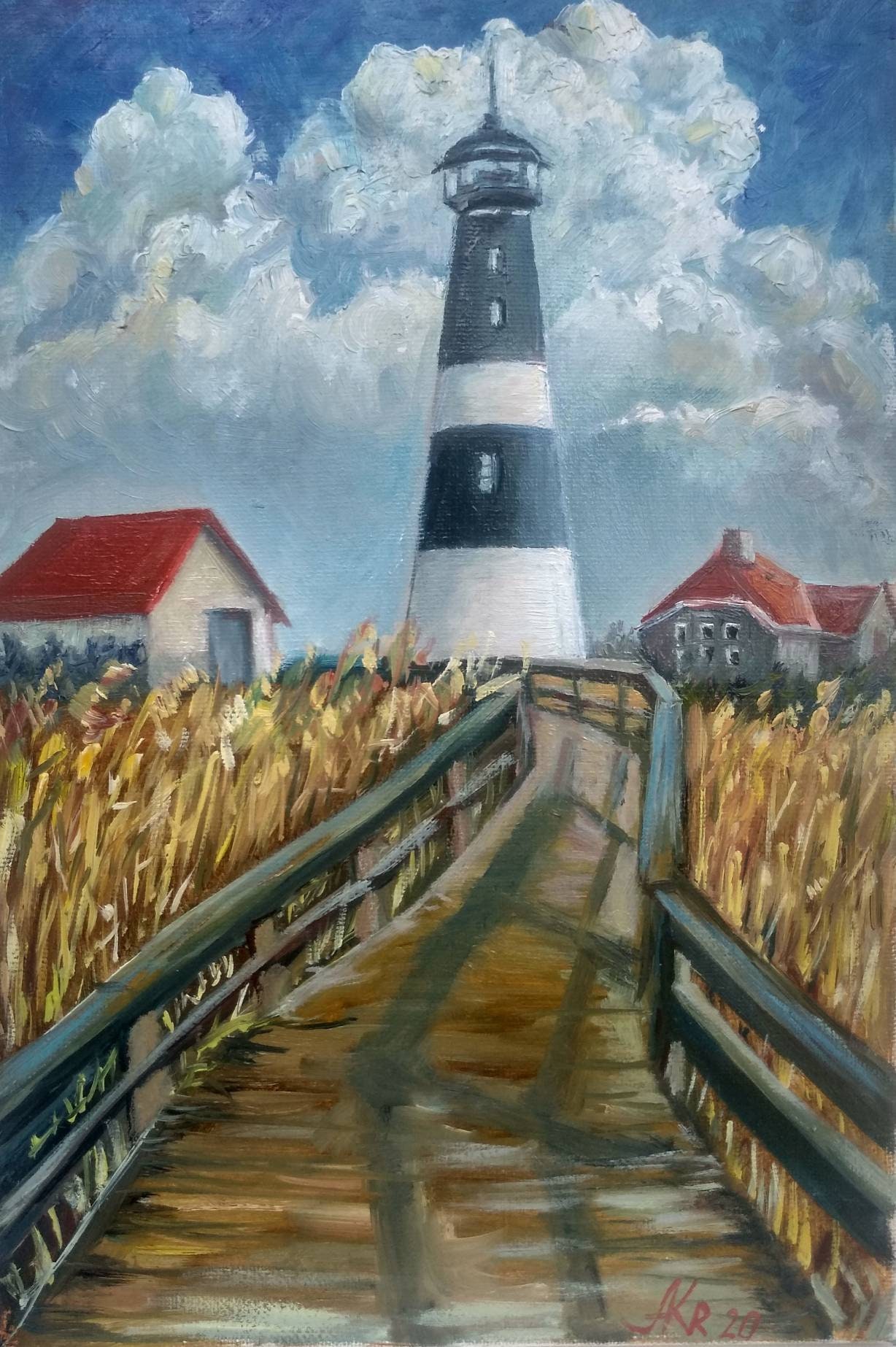 Lighthouse painting Original oil artwork seascape canvas art Etsy