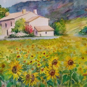 Sunflower Field Digital download print Ukraine Digital print Sunflower Field Landscape by Ann Krasikova