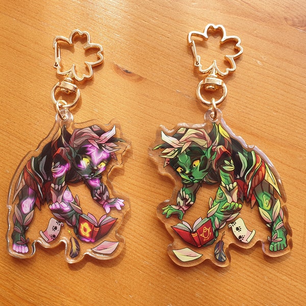 Guild Wars 2 Trahearne Double-Sided Acrylic Charm, GW2, MMO, Sylvari, Keyring