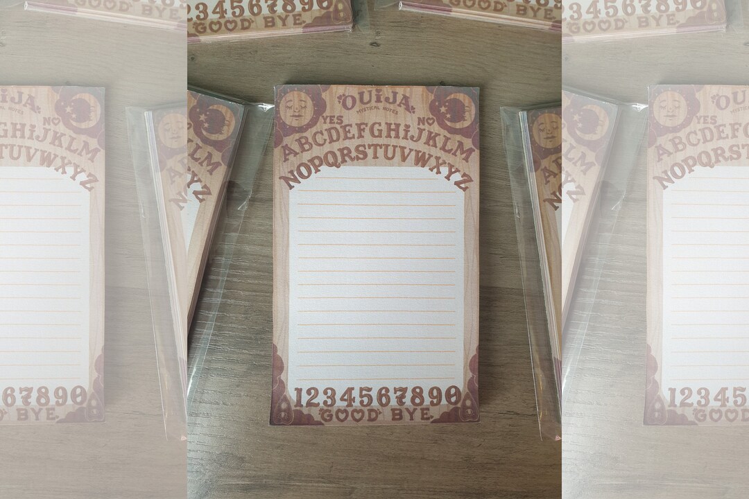 Ouija Board Spooky Notepad, Halloween Stationery, Memo Pad, 27 Pages - Etsy