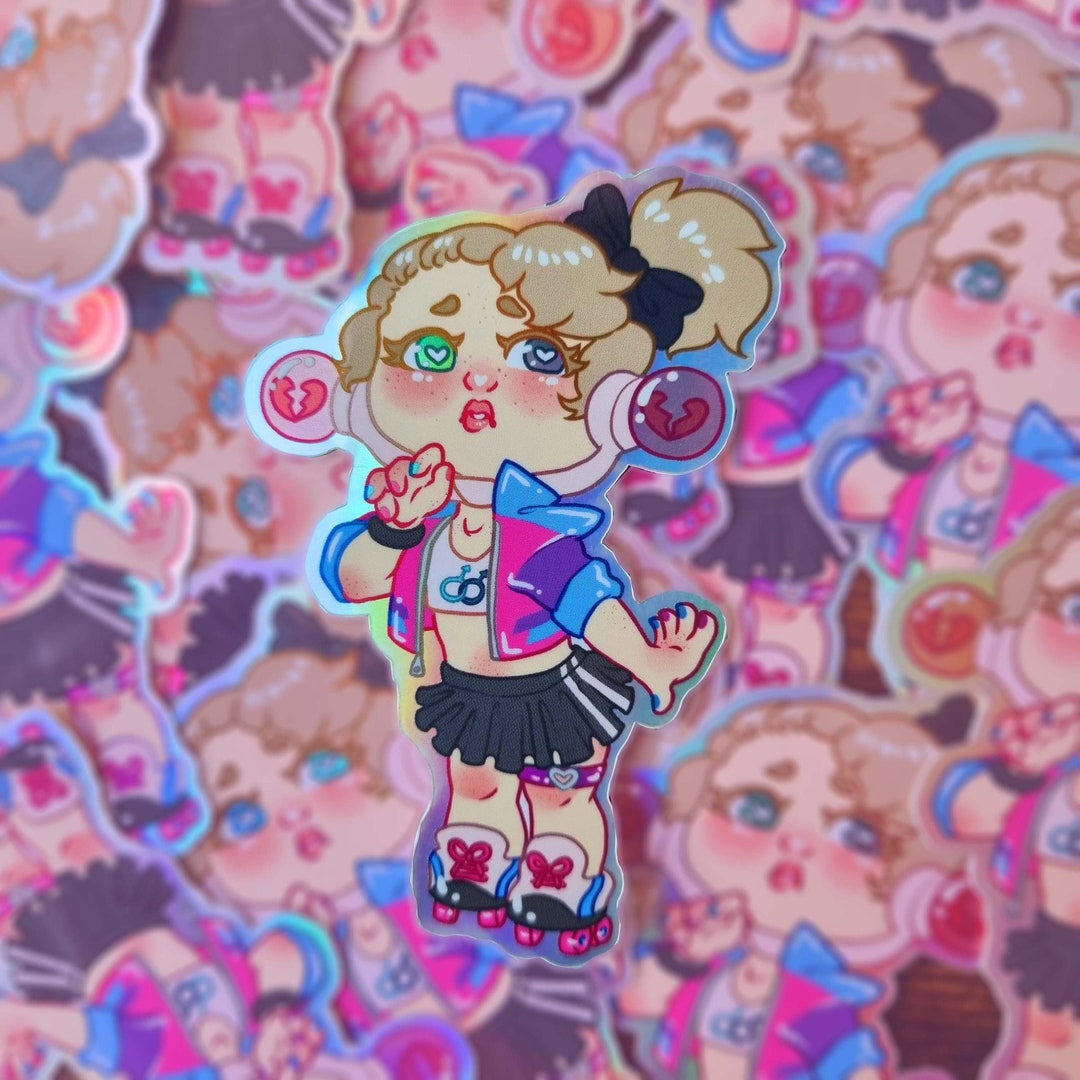 Cute Queer Holographic Vinyl Character Pépin Sticker Etsy