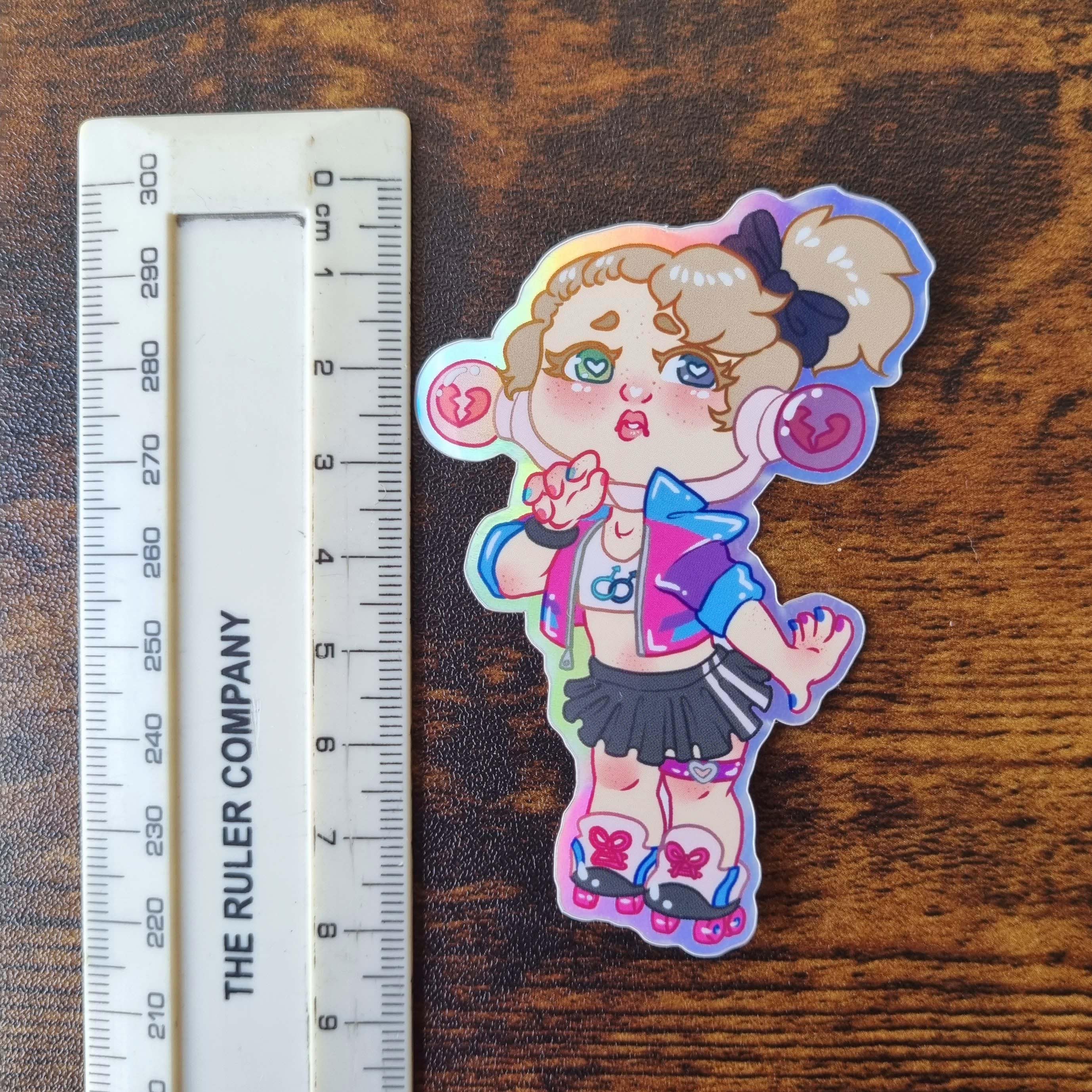 Cute Queer Holographic Vinyl Character Pépin Sticker Etsy