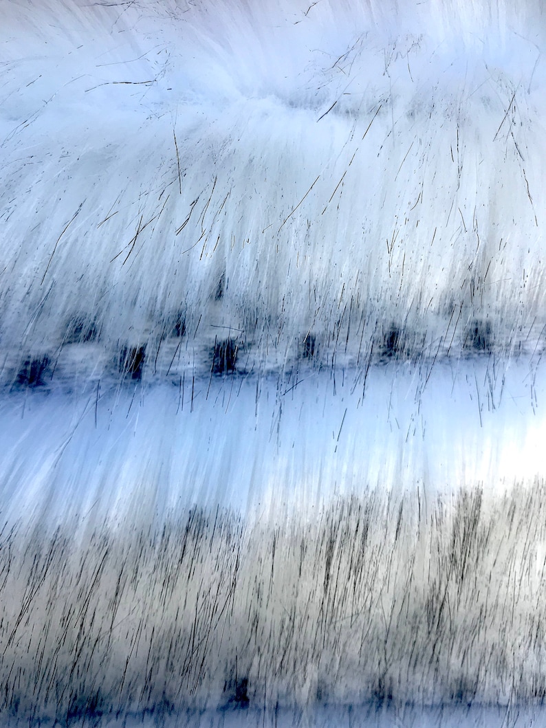 White /& Gray Faux Fur Fabric By The Yard 60 Width