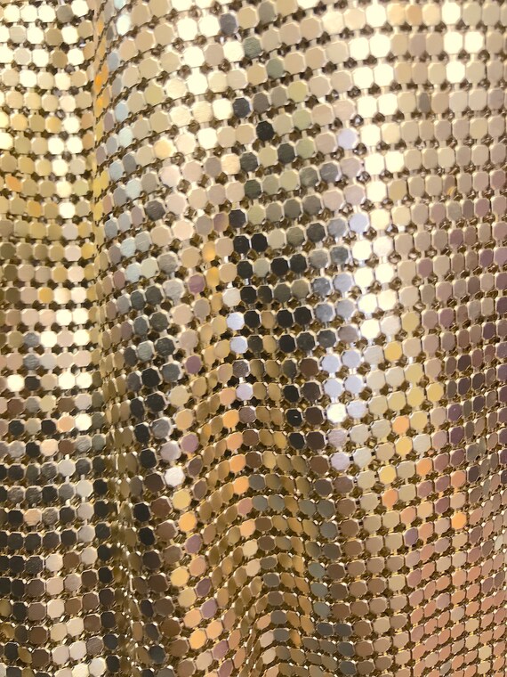 Gold Handmade Metal Mesh Chain Link Fabric 1 3/4 Yard Piece Etsy