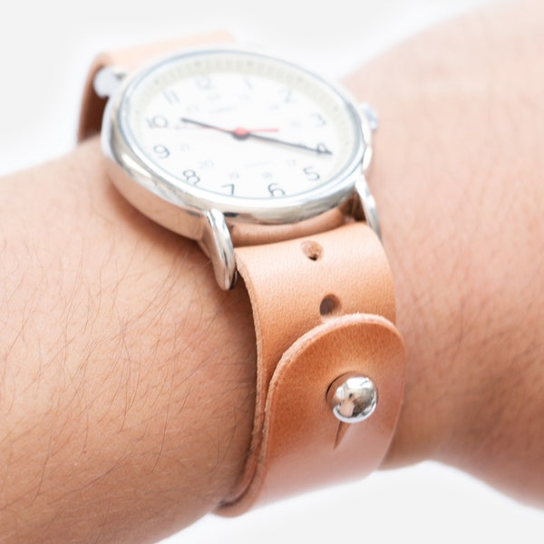 Button Stud Watch Band - Minimalist bracelet style watch band