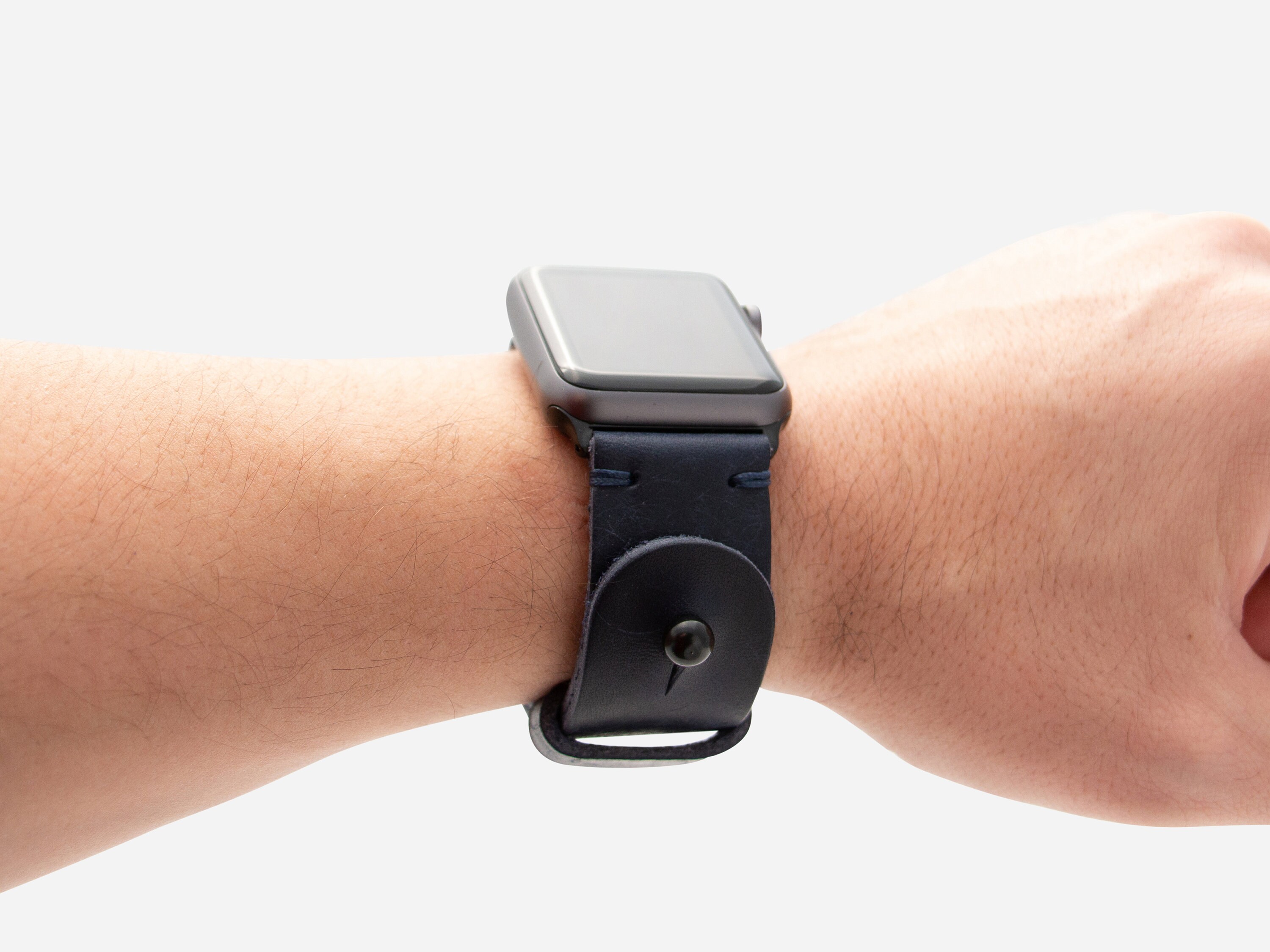 Leather Apple Watch Band in Midnight Blue 40mm Apple Watch Etsy