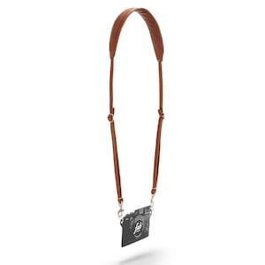 Adjustable padded leather camera strap