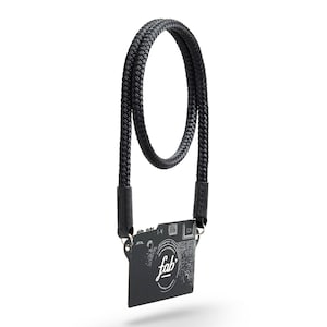 Black rope camera strap