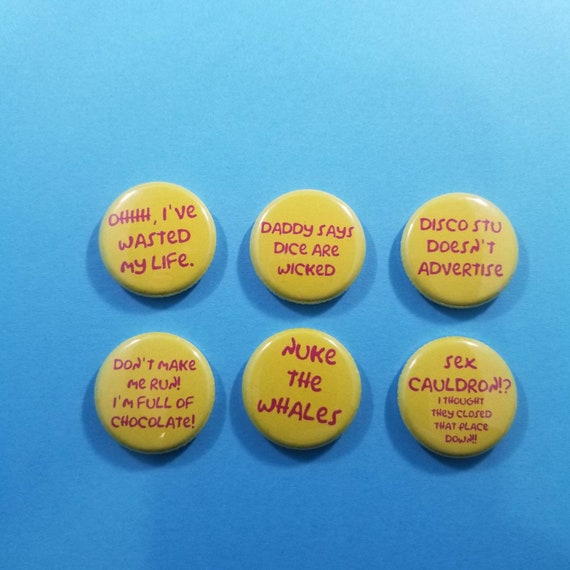 Ewoks Cartoon set of 6 one inch 1/" buttons pins badges Star Wars Droids