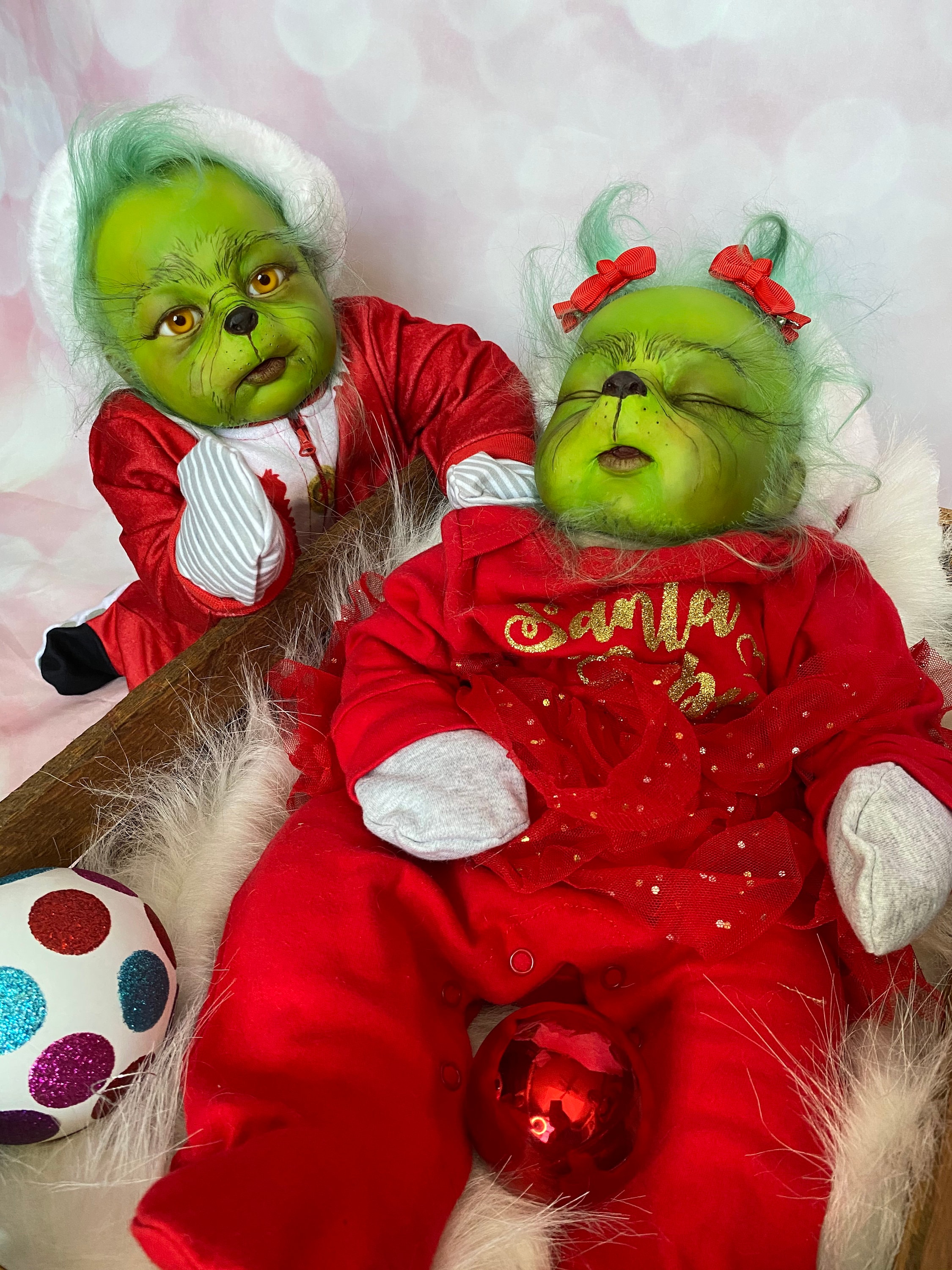 Grinch doll reborn baby twins cute Christmas gift Mr. | Etsy