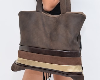 Leather Tote bag, Soft Leather Bag, Women Handbag, Everyday Bag, Bohemian Bag, Large Leather Bag, Handmade Leather Bag, Brown Leather Bag