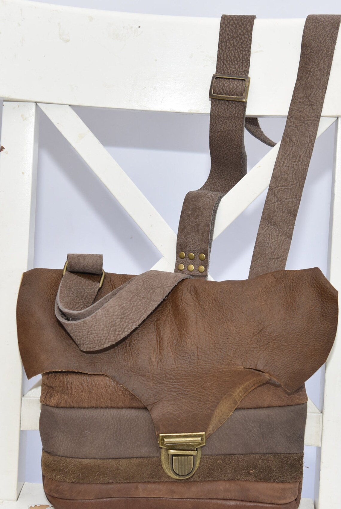 small brown leather shoulder bag