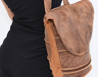 Brown Leather Crossbody Purse, Leather Bag, Over The Shoulder Bag, Soft Leather Handbag, Handbag For Women, Boho Bag, Crossbody Handbag