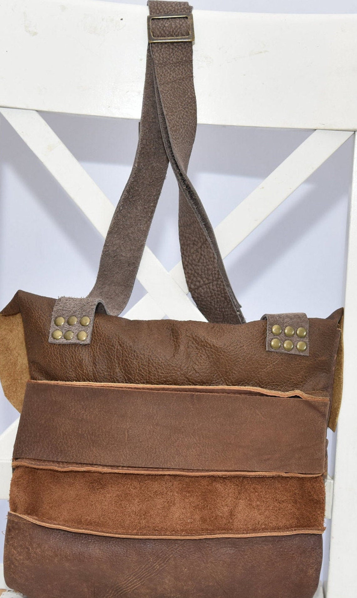 small brown leather shoulder bag