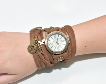 Wickeluhr für Frauen, Armbanduhr, Armband für Frauen, Uhr für Frauen, Quarzuhr Frauen, Verstellbare Uhr, Geschenk für Frauen