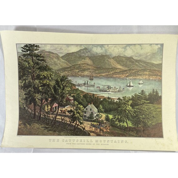 Travelers Calendar Page 16x11 Currier & Ives May 1958 the Cattskill  Mountain - Etsy