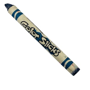 Vintage Crayola Green Blue Discontinued Color Slicks Crayon