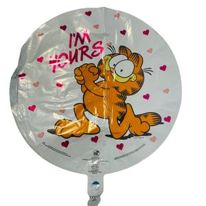 Garfield I&#39;m Yours Self-Sealing 18&quot; Foil Balloon By CTI Vintage Jim Davis 1979 Mylar