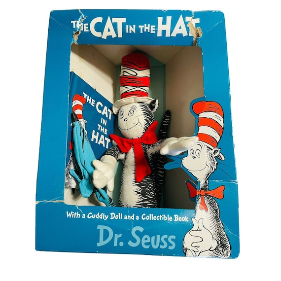 Dr Seuss the Cat in the Hat Cuddly Plush Doll Collectible Book