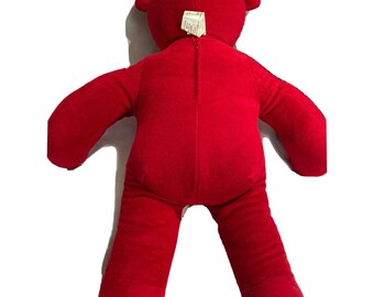 Vintage 1979 North American Bear Co. Red Plush Teddy Bear With