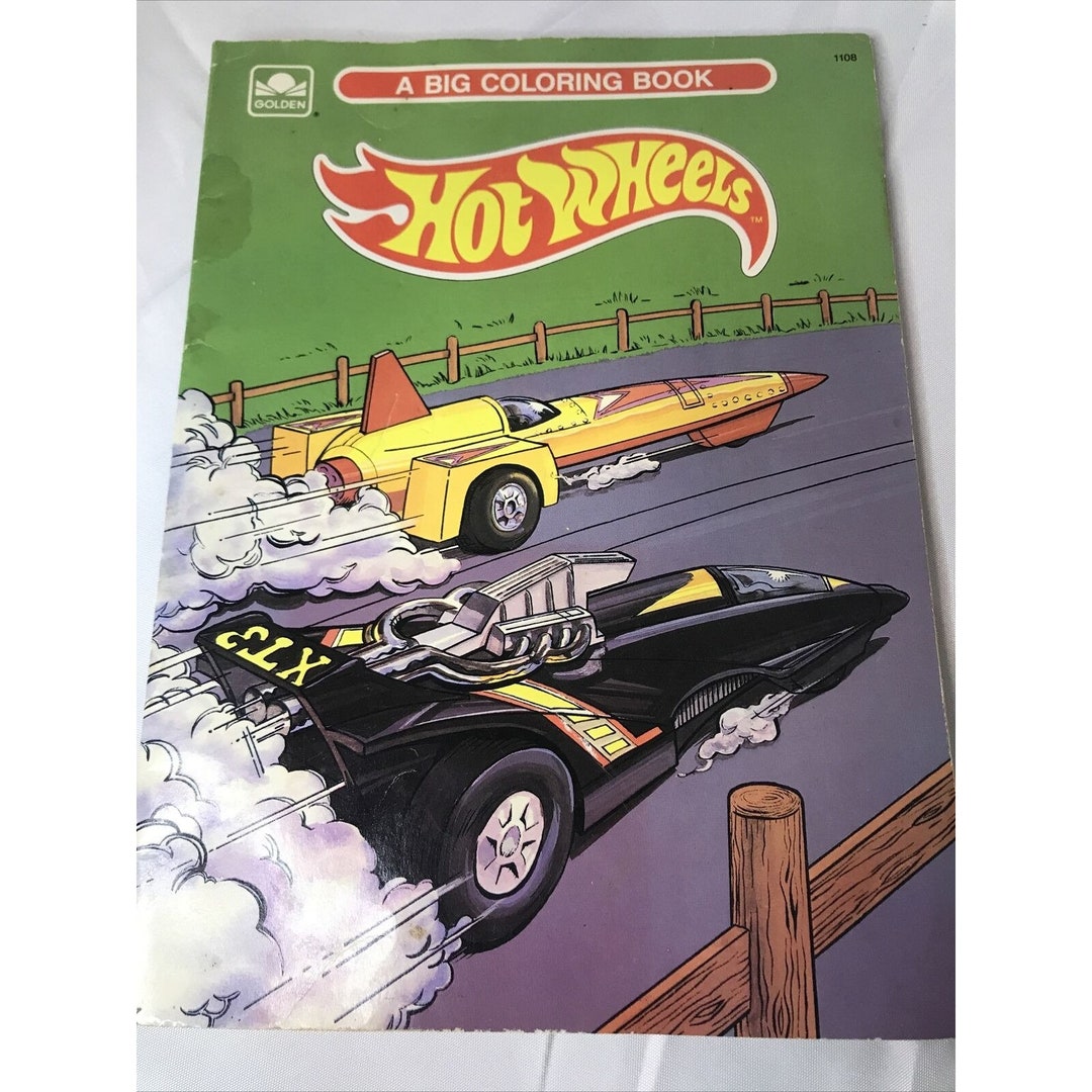 HOT WHEELS Coloring Activity Book Golden Book Some Colored Pages