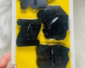 Vintage Wilton Graduation Cookie Imprint Cutter Set of 4 New on Card 1995