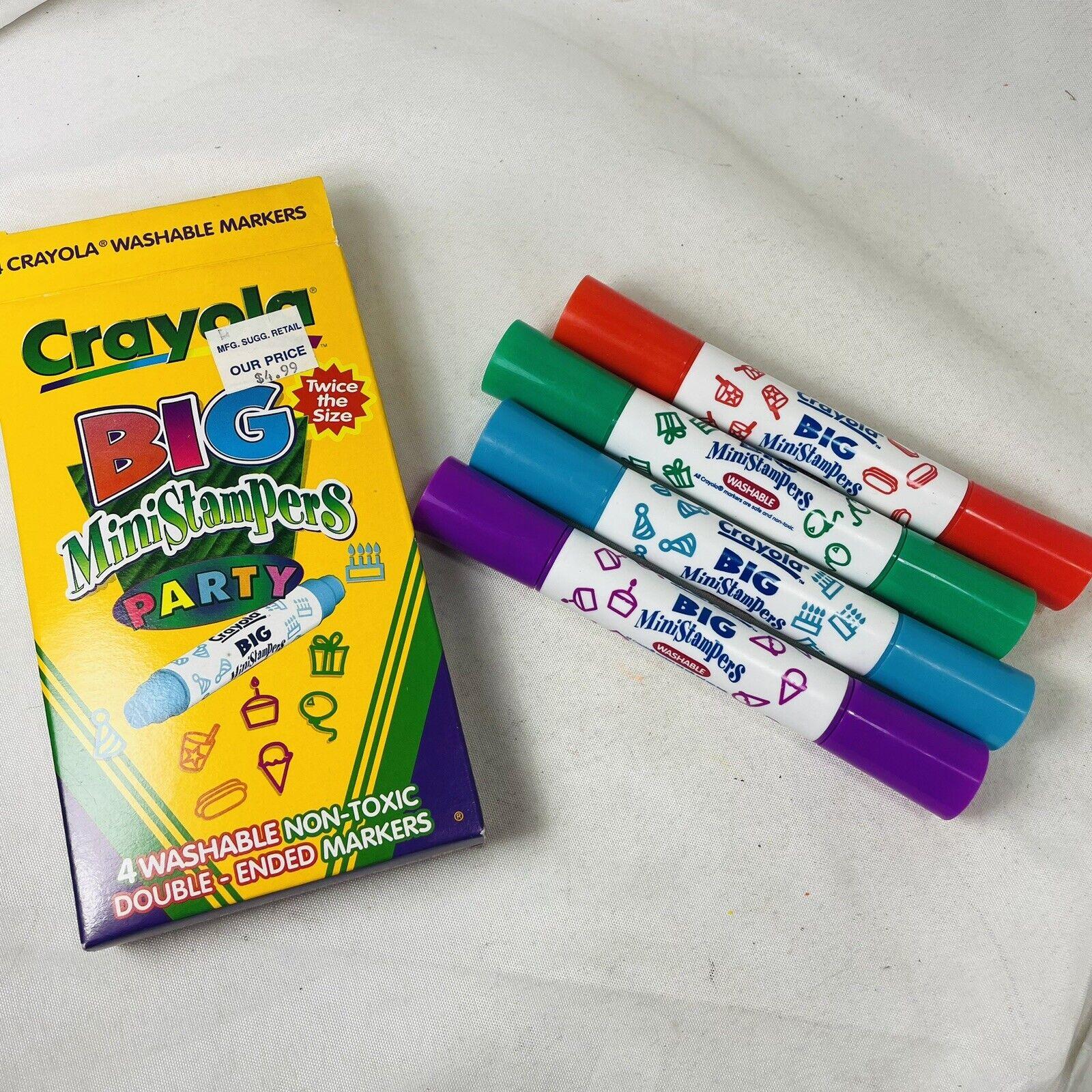 Crayola BIG Mini Stampers PARTY Washable Non Toxic 4 Double Ended Vintage -  Etsy, image size:1600x1600