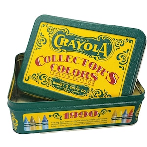 Crayola Collector Tin W Lid Storage Gift Box Limited Edition NO CRAYONS Vintage