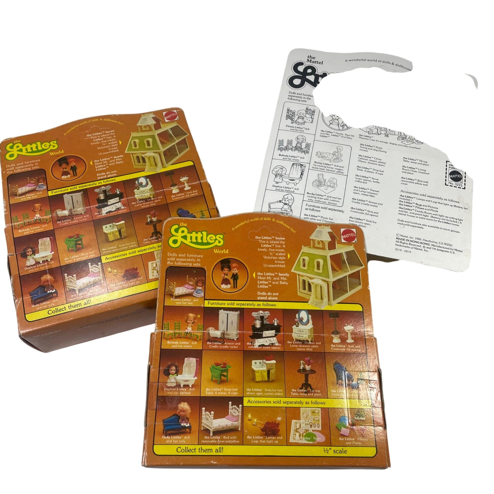 3 Mattel the Littles Vintage Dollhouse Set - Flossie Hedy Dolls