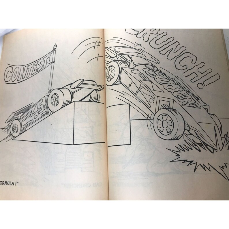 HOT WHEELS Coloring Activity Book Golden Book Some Colored Pages