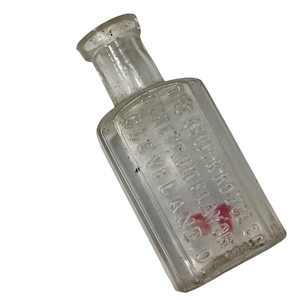 Antique Abner Royce Pure Fruit Flavor Cleveland Pure Mini Bottle Embossed Text
