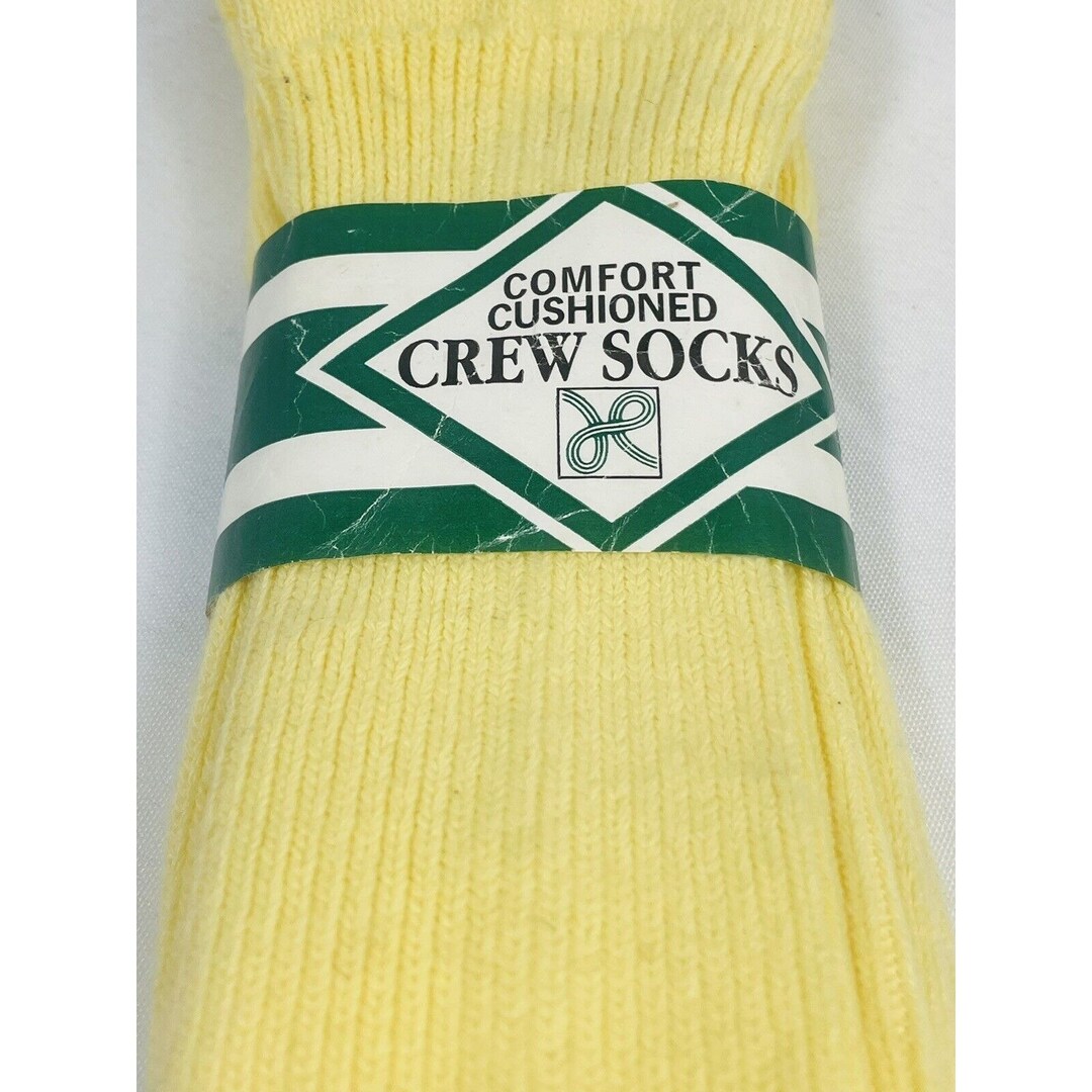 NWT Vintage Haband Yellow Crew Socks 560 Large Made in USA - Etsy