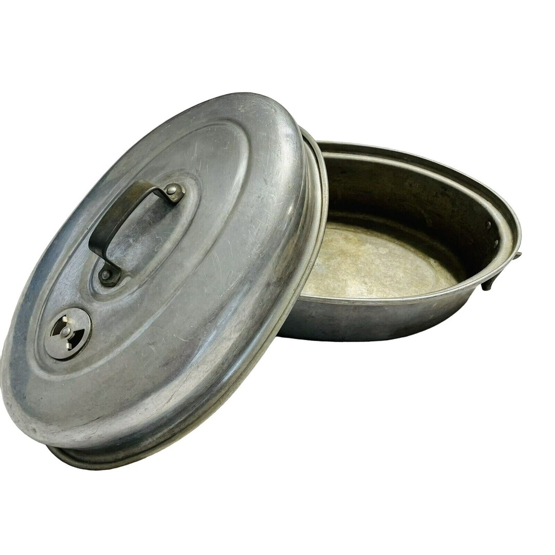 Mirro Aluminum Roasting Pan Model 876M Medium Size W Lid With Etsy