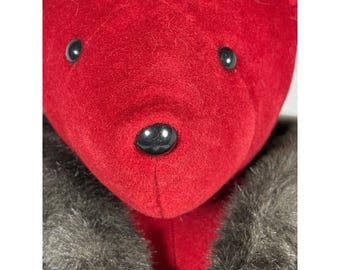 Vintage 1979 North American Bear Co. Red Plush Teddy Bear With