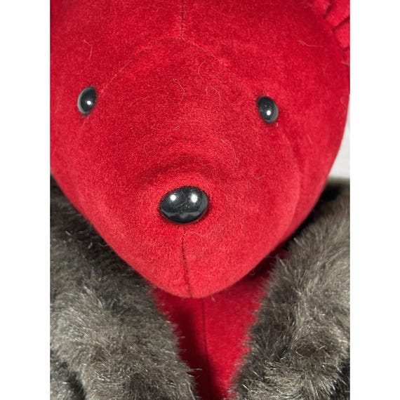 Vintage 1979 North American Bear Co. Red Plush Teddy Bear With