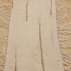 Handwoven bed rug, runner