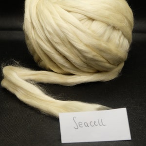 50 grams of SeaCell (1Kg = 136 Euro), plant fibers from algae, for spinning, refining virgin wool or other fibers