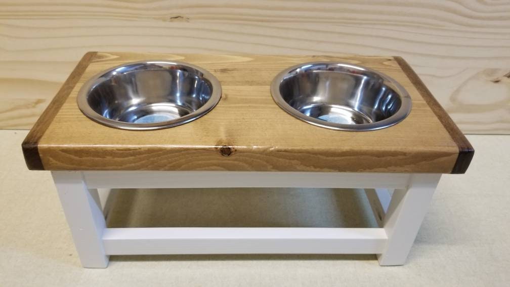 Elevated dog feeder. Small size dog feeding station with Etsy