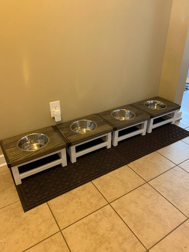 Elevated dog feeder. Large size dog feeding station. Single Etsy