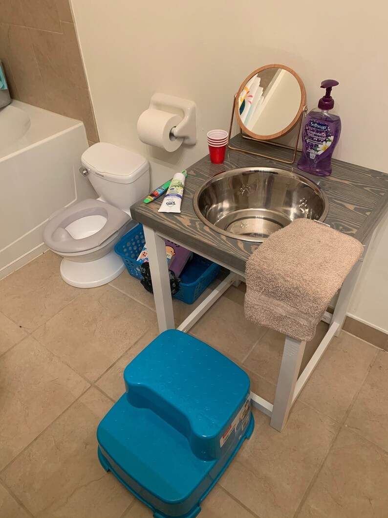 Toddler bathroom station. Hand Washing Station for kids. Etsy