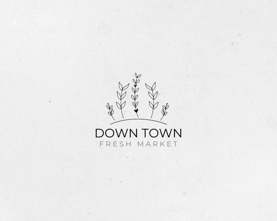 Premade Logo Market Logo Fresh Logo Food Logo Grocery Etsy