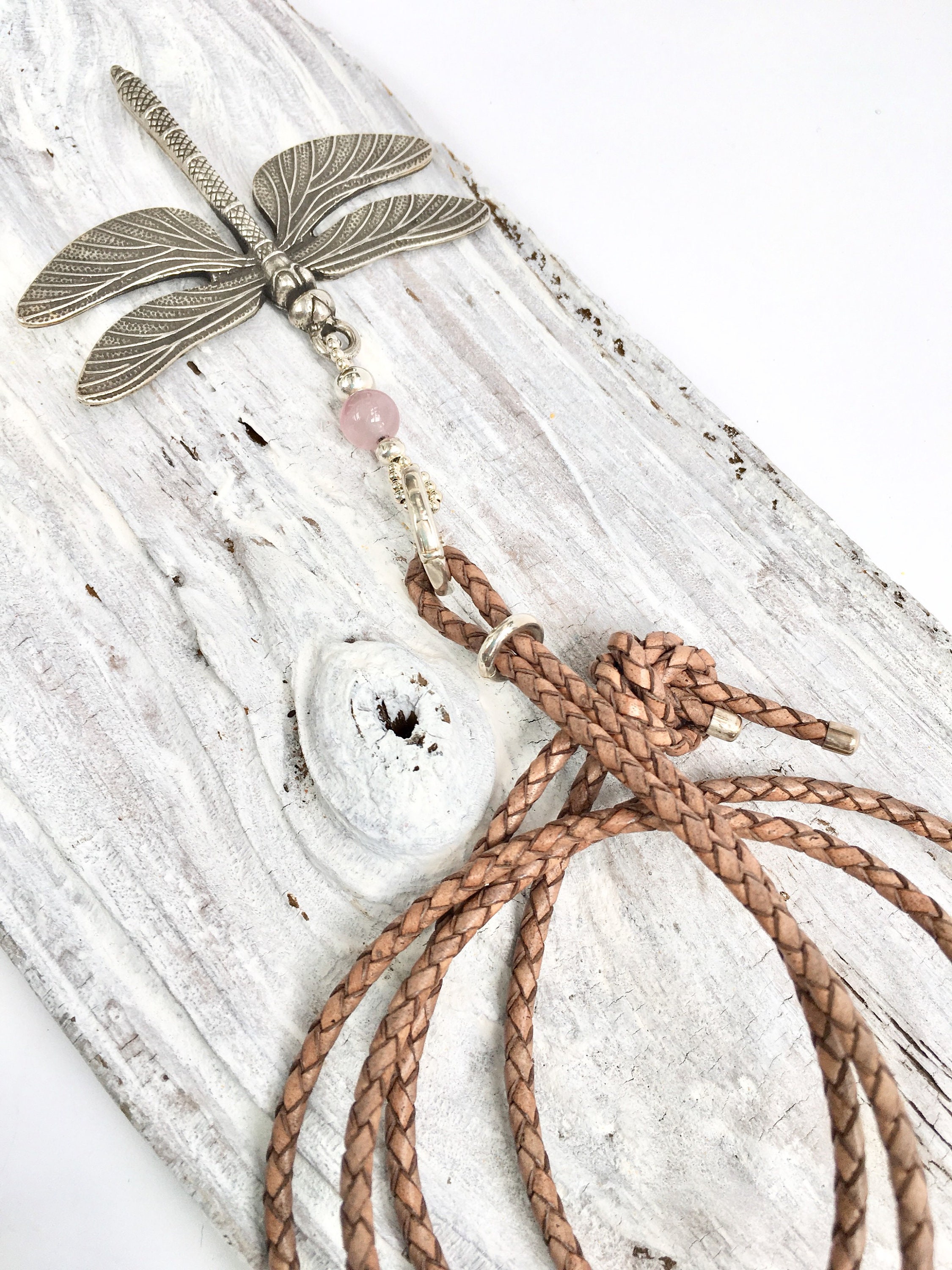 Dragonfly Leathernecklace... Dragonfly on the Leather Strap Etsy Ireland