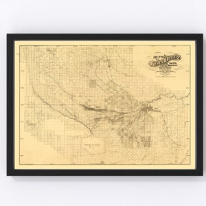 May include: A vintage map of the Kern Delta in Kern County, California. The map shows the area's land divisions and features a title with the text "Map of the Kern Delta, Kern County, California".