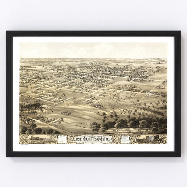 Chillicothe Mo Map Etsy