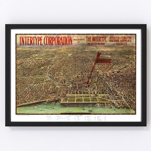 Chicago Map 1916, Vintage Chicago Map, Old Chicago Illinois Art, Wall Art Gift for Chicago History Lovers Retro Decor