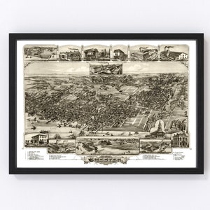 Chester Map 1895, Vintage Chester Map, Old Chester Pennsylvania Art, Wall Art Gift for Chester History Lovers Retro Decor